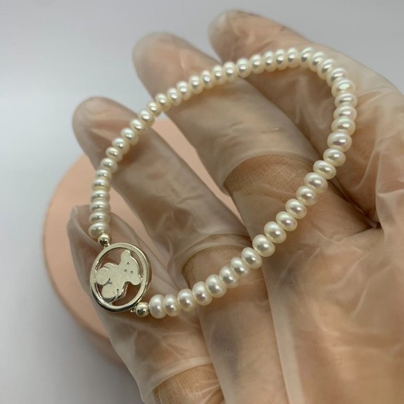 TOUS Bracelet Camille Bracelet in Silver with Pearls Women Bracelet Jewelry - Picture 3 of 6